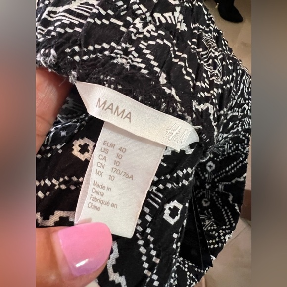 MAMA By H&M Cloth Shorts h&m mama shorts black Stamp stamps size 12 - Picture 6 of 14